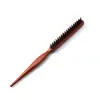 Peine de Cerdas de Jabalí de Tres Filas para Maquillaje de Noche, Peine para Peinar el Cabello con Cola Puntiaguda, Suministros de Peluquería, Peine Voluminizador