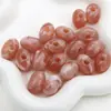 Contas Acrílicas Bicolores com Furo Reto Furo Grande Formato Especial Ibe Oval Beads Artesanais DIY Acessórios para Pulseira Colar Joias Antigas