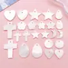 12 Tipos de Formas Geométricas de Conchas Naturales, Formas de Gota de Agua, Forma de Corazón, Estrella de Cinco Puntas, Accesorios para Joyería, Colgantes para Accesorios de Ropa DIY