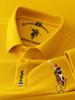 Camisa Polo Casual de Manga Larga Bordada para Hombre Tucán/Pájaro Carpintero Estilo Coreano Tendencia Otoño Nueva Llegada