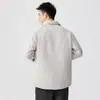Camisa de Lino Transpirable para Hombre, Manga Larga Primavera Alta Gama Casual Camisa Chaqueta, Estilo Nuevo 2026 Top