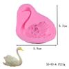 Molde de Silicone para Fazer Decoração de Bolo Fondant de Chocolate com Folha de Palmeira, Peça Cisne Flamingo de Casal DIY