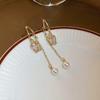 Zircón amor aretes geométricos nicho simple temperamento aretes ins alto sentido moda Joker joyería de oreja mayoreo