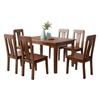 Mesa de Comedor y Silla de Nogal de Madera Maciza Combinación Moderna Simple Mesa de Comedor Occidental Hogar Apartamento Pequeño Mesa de Comedor Rectangular
