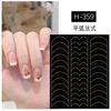 Posicionador Cuadros Manicura Pegatina Auxiliar Francesa Hueca Multiusos Adhesivo Trasero Pintado en Spray Pegamento de Parche Herramienta de Pegatina para Manicura Degradada