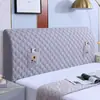 Funda Refrescante y Transpirable de Cobertura Total Elástica Universal para Cabecero de Cama A prueba de Polvo con Pinza Acolchada de Terciopelo Piel de Durazno