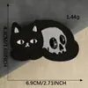 Adesivo Bordado Original Gato Caveira Desenho Animado Acessórios para Roupas Etiqueta Bordada a Computador Patch de Animal Adesivo de Tecido