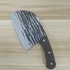 Cuchillo de cabeza de pescado en stock de fábrica, acero inoxidable forjado, patrón de martillo, mango de madera maciza, cuchillo de cocina para correr ríos y lagos, venta al por mayor, entrega de una pieza