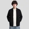 Ropa de hombre APO Chaqueta suéter texturizada para hombre transfronteriza, estilo old money, corte holgado, manga larga, cuello alto, cárdigan de punto versátil