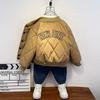 Ropa Exterior de Comercio Exterior para Niños Otoño e Invierno Nueva Atractiva Ropa Acolchada Engrosada de Béisbol para Bebés Tendencia Ropa de Primavera y Otoño para Niños
