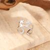 Anillo de apertura de amor de acero inoxidable popular europeo y americano, personalidad femenina, línea de hip hop, corazón cruzado, anillo de acero de titanio al por mayor