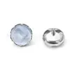 F136 Titanio Borde Serrado Piedra Ojo de Gato Tachuelas Planas para Oreja Tachuelas para Labio G23 Aleación de Titanio Joyería para Piercing Tachuelas para Cartílago de Oreja Tachuelas para Lengua