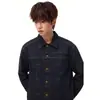 Jaqueta Jeans Patchwork Masculina Nova Outono 2026 Casaco Marca Japonesa Tendência de Alta Qualidade Solta Tamanho Grande Top Tendência