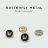 Botones Redondos Pequeños de Metal con Puntos y Mariposas para Camisas, Suéteres, Chaquetas, Cárdigans, Versátiles, Modernos, Botones para Coser a Mano