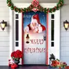 Cortina de porta de Natal mais vendida internacionalmente com estampas de alta definição, apresentando um design de cachorro Grinch, para decorações festivas de feriado