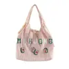 Bolso Cruzado de Moda Estilo Coreano y Japonés, Bolso de Compras de Algodón, Bolso de Lona para DIY, Estilo Acordeón