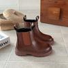 Botas de Cuero para Niñas 2025 Invierno Nuevos Zapatos Cálidos de Terciopelo y Piel para Niños Suela Suave Antideslizantes Botas Martin de Princesa para Bebé