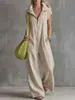 Estación Independiente de Amazon Europea y Americana Nuevo Mono Romper Holgado Bolsillos Comercio Exterior Casual Transfronterizo Ropa de Mujer Verano