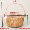Cesta de flores tejida regalo de agradecimiento cesta de arreglo floral cesta de flores artificiales naturales hechas a mano cesta de almacenamiento de bambú ratán mimbre cesta de mano