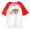 Camiseta Infantil Estampada Arcoíris Ropa de Clase de Jardín de Infancia Ropa Deportiva para Padres Manga Corta Ropa para Actividad del Día del Niño