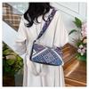 Bolso Bandolera Estilo Étnico Nuevo Bolso de Hombro a Cuadros para Mujer Rayado Bolso de Verano 2025 para Mujer Minoría Étnica de Moda