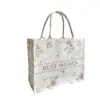 Bolsas de Lona Laminada en Stock, Bolsas Tote Promocionales 3D Personalizadas, Bolsas Tote de Algodón con Pintura Artística al Tinta