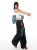 Calça Jeans Preta Wide Leg para Mulheres, Novo Estilo Primavera 2026, Cintura Alta, Corte Reto, Modelagem Solta, Petite, Emagrecimento, Calça Comprida
