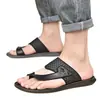 Sandalias Antideslizantes de Verano para Hombre Chanclas de Playa Tejidas Transpirables para Hombre Chanclas de Cuero Casual para Exteriores