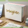 Caixa de Armazenamento de Dados em Acrílico Personalizada, Organizador de Arquivos, Porta-Expositor Transparente para Brochuras, Caixa de Exibição para Armazenamento de Mesa