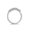 Anillo de Moissanita Anillo de Plata S925 para Mujer Anillo de Fila V Anillo Ins Chapado en Oro Champán Exportación Transfronteriza