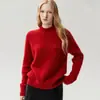 Suéter tejido de punto con cuello medio alto, manga raglán, hilo floral simple, holgado y versátil, nuevo estilo de manga larga otoño/invierno 2026