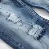 Comercio exterior nuevos jeans rotos azul claro para hombre rectos estilo coreano pantalones rotos slim para jóvenes pantalones de moda