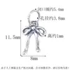 Colgante de Plata de Ley S925 con Lazo Retorcido Grande y Pequeño Lujo Accesible Moda Colgante Pequeño Fresco Accesorios para Pulseras DIY