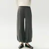 Calça pantalona de tricô de cashmere, cintura alta, de alta qualidade, nova coleção de outono para mulheres, modelagem solta, afunilada nos tornozelos, macia e confortável, emagrecimento e casual.