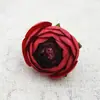 Copos de nieve serigrafía cabezas de flor de camelia flores caja de dulces de boda ramillete flor de muñeca tocado flores materiales hechos a mano
