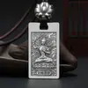 Pie Plata 999 Zodiac Buda Abrasador Vintage Colgante de Collar Ocho Santos Patronos Hombres y Mujeres Pareja Plata de Ley Marca