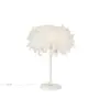 Lámpara de mesa de plumas nórdica para dormitorio, luz de noche creativa para mesita de noche, sala de estar, estudio, lámparas LED de hierro estilo Ins