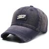 Gorra de Béisbol Bordada de Mezclilla Lavada de Moda Europea y Americana para Mujer Primavera y Otoño Gorra Parasol Vintage Agujero Viejo Gorra Curva