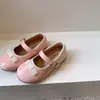 Sapatinhos Infantis de Couro Patente com Laço Estilo Chanel para Primavera, Sapatos de Princesa para Meninas Pequenas, Sapatinhos de Cano Baixo para Bebês Meninas