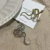 Anillo de Serpiente de Lujo Ligero y Exquisito para Mujer, de Moda, Estilo Nicho Elegante, Apertura en Forma de Serpiente, Anillo Ajustable, Elegante Anillo para Dedo Índice
