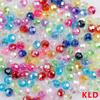 Cuentas Facetadas Acrílicas de Cristal Transparente Cuentas Octogonales Fantasía AB Colorido Cuentas de Agujero Recto DIY Joyería con Cuentas Hecha a Mano
