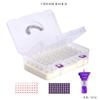 Caja de almacenamiento portátil para herramientas de pintura de diamantes, taladro manual, caja de almacenamiento de plástico nueva de 40 botellas redondas.