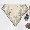 Lenço Quadrado de Cetim Estampado Moda Feminina Europeia e Americana, Lenço Versátil para Todas as Estações, Lenço Quadrado Pequeno de Seda Sintética, Novo Produto Transfronteiriço