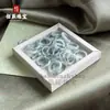 Anillo de Jade, Tipo Natural Hielo Ceroso con Patrones de Flor Flotante, Anillo de Alta Gama para Mujer, Joyería Moderna y Versátil