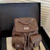 Mochila de Doble Hombro Cuadros Estilo Caviar Transfronteriza para Mujer 2025 Nueva Moda para el Trabajo Mochila Pequeña de Hombro Único con Cadena