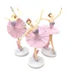 Adornos para Pastel de Cumpleaños de Diosa Niñas de Ballet Pastel Danza Princesa Fiesta de Cumpleaños Decoración de Corona Set de 3 Piezas
