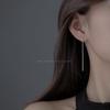 Línea de Oreja de Gota de Agua Hueca para Mujer Aguja de Plata 925 2022 Nueva Moda Explosiones Viento ins Alto Valor de Color Aretes Viento Frío