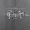 Prateleira de Banheiro de Alumínio Espacial Sem Furos Suporte Triangular Triangular de Parede para Vaso Sanitário Forte Capacidade de Carga Montado na Parede para Colocar Sabonete Líquido