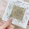 Populares Diamantes de Imitación Dorados con Circonita para Uñas, Tamaño Mini Pequeño, Diamantes de Imitación Irregulares Super Brillantes de Fondo Plano Color Amarillo, Decoraciones para Uñas que Iluminan
