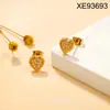 Moda Acero Inoxidable Fino Joyería al por Mayor Chapado en Oro de 18K Circonita CNC Corazón Infinito Aretes Pequeños de Tachuela para Mujeres